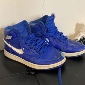 blue air jordan’s shoes